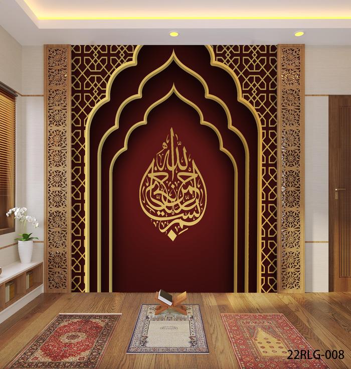 Gambar Wallpaper Custom Mural Photowall Background Motif Mushola Religi - 22RLG-008, Wallpaper dari Wallpaper Custom_NEW undefined Tokopedia