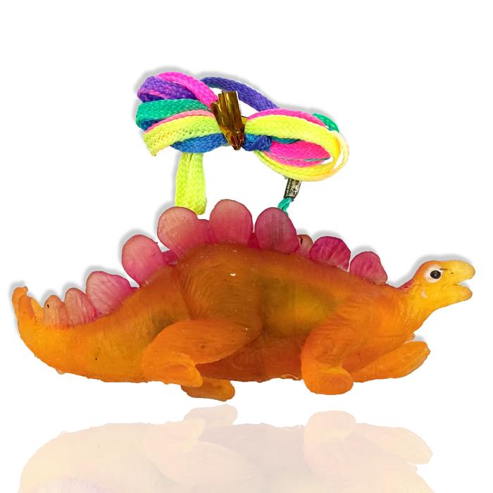 Gambar Dinosaurus Karet Jelly Mainan Anak Dino tanpa Lampu LED - Stego Orange dari Grandia Shop undefined Tokopedia