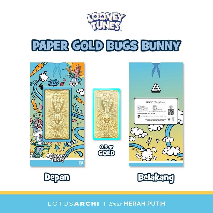 Gambar Lotus Archi Warner Bros Paper Gold Looney Tunes - GSLAPLT01-BUGS dari Lotus Archi Gold undefined Tokopedia