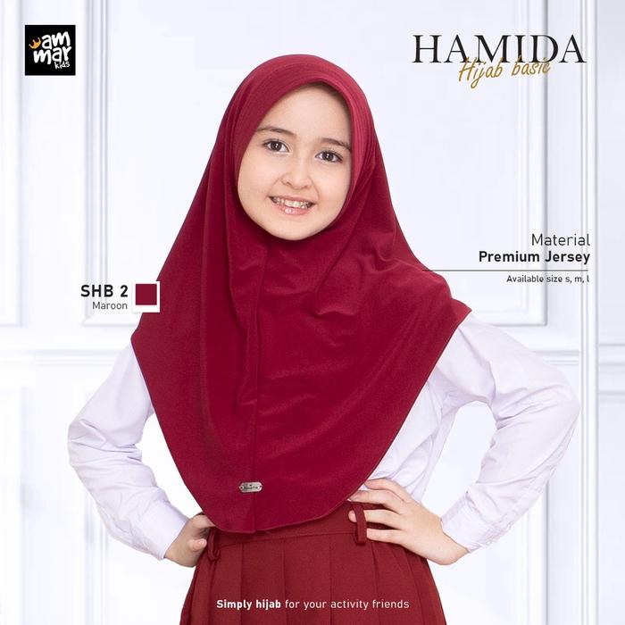 Gambar kerudung anak sekolah Hijab Basic Ammarkids / Jilbab instan TK SD SMP - Merah, L dari RadeefmomKids undefined Tokopedia
