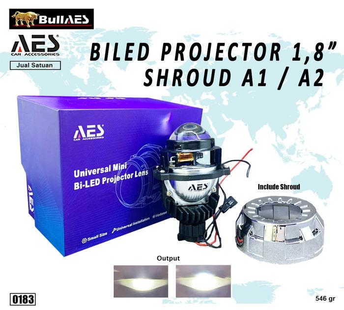 Gambar Projector BILED 1.8 Inchi Paketan Shroud A1 A2 - A2 dari bullaes aes undefined Tokopedia