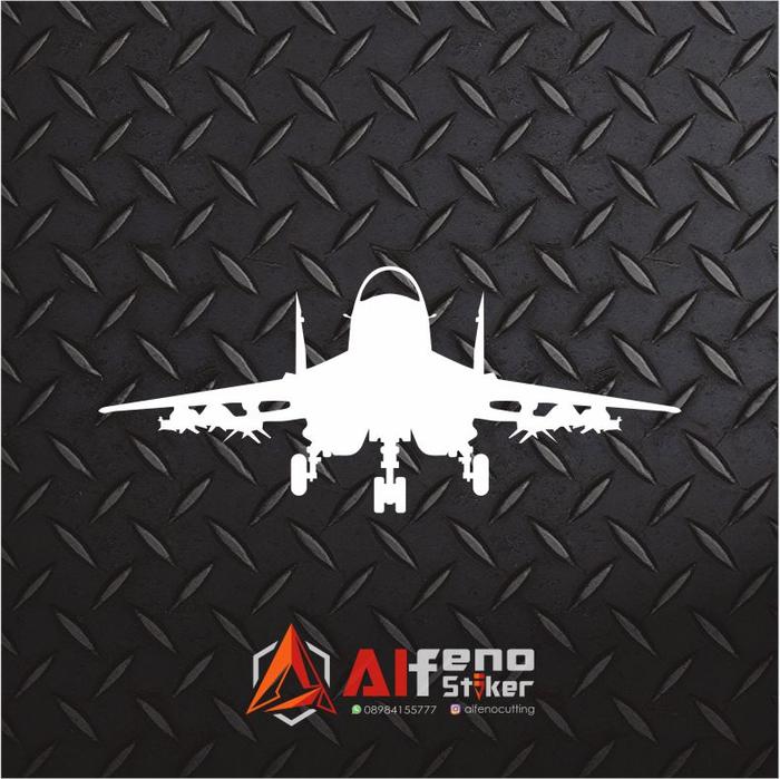 Gambar Stiker Siluet Pesawat Tempur Cutting sticker - Model 2 dari Alfeno Stiker undefined Tokopedia