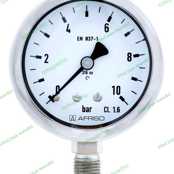 Gambar Pressure gauge AFRISO 10 Bar Size 4 inchi dari rifad jaya mandiri undefined Tokopedia
