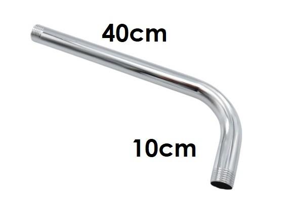 Gambar Wall Shower Tanam Tembok Kamar Mandi Minimalis Stainles 8 inch - Pipa 50cm dari Solutionn Store undefined Tokopedia