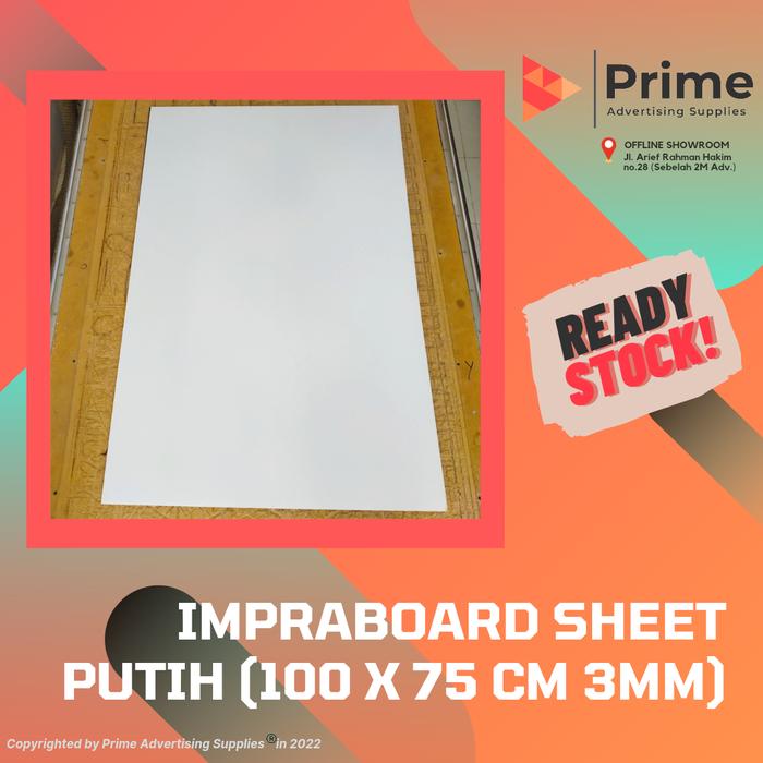 Gambar Infraboard/Impraboard Lembaran/PP Board 3mm potongan / Ukuran 1mx0,75m - Putih dari Prime Advertising Supplies undefined Tokopedia