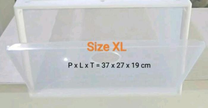 Gambar HONGTA - KOTAK SEPATU ACRYLIC TRANSPARAN XL / PROMO MURAH / KOKOH RAPI - 1 set XL dari KLFShope undefined Tokopedia