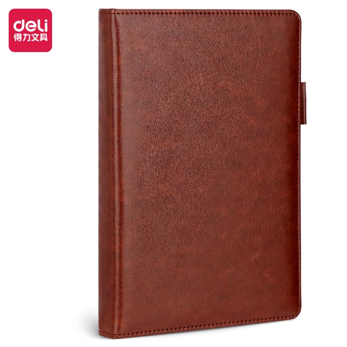 Gambar Deli Leather Cover Notebook/Buku Catatan A5 180Lembar 22298 - Cokelat dari Deli Stationery Indonesia undefined Tokopedia