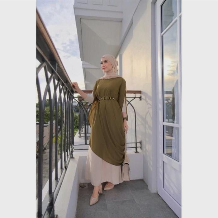 Gambar outer kaftan rinjani - army dari Mahkota_collection undefined Tokopedia