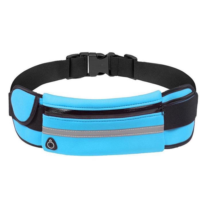 Gambar Tas Jogging Pinggang Wanita Pria Tas Running Lari Sport Waterproof - Biru dari OneMMA undefined Tokopedia