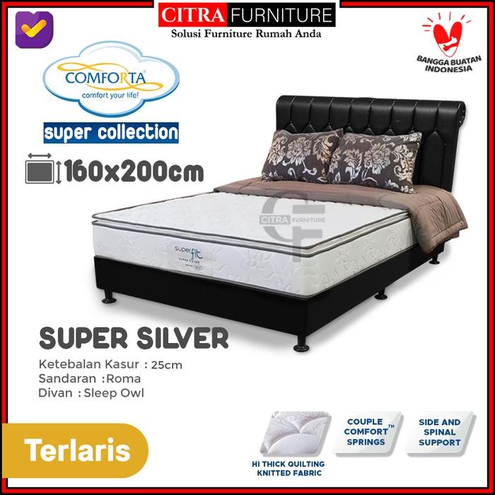 Gambar Comforta Spring bed Super Fit Silver Matras 160x200-Full Set Springbed - CLASIC HB dari Citra furniture undefined Tokopedia