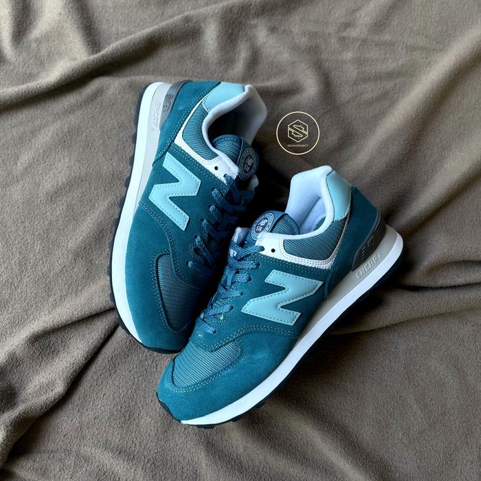 Gambar NEW BALANCE CLASSIC 574 GREEN BLUE ROSE PINK BLACK WHITE GREY ORIGINAL - TEAL GREEN, 37 dari segenproject undefined Tokopedia