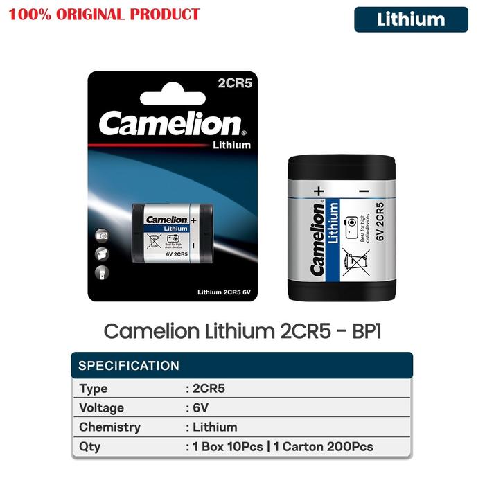 Gambar Camelion Lithium Photo 2CR5 6V Battery/Baterai/Batere Kamera HeavyDuty dari Eco Power Home undefined Tokopedia