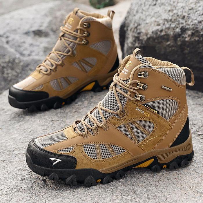 Gambar Sepatu gunung SNTA seri 499 original sepatu outdoor hiking snta 499 - brown yellow, 40 dari Pintu rimba outdoor undefined Tokopedia