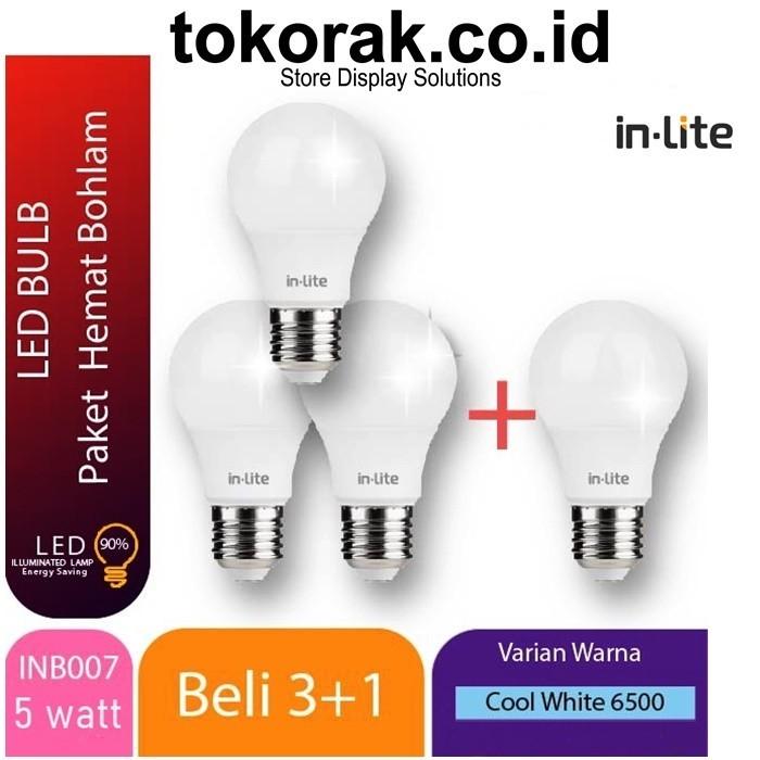 Gambar LAMPU BULB INLITE 5 7 9 11 12 WATT PUTIH PAKET 4PCS BOHLAM LED IN LITE - 5 WATT dari TOKORAK.ID undefined Tokopedia
