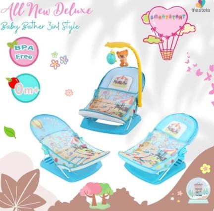 Gambar Mastela Smartstart All New Deluxe Baby Bather 3in1 Style Kursi Mandi - Biru, PLASTIK BESAR dari Athena Stationary undefined Tokopedia