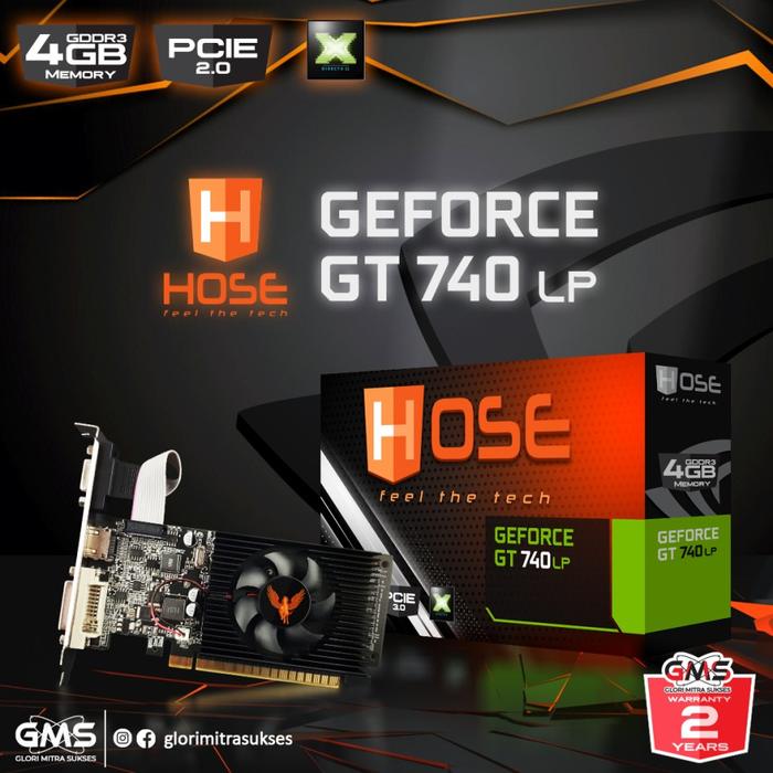 Jual VGA HOSE GeForce GT 740 4GB DDR3 LP Garansi Resmi Tahun