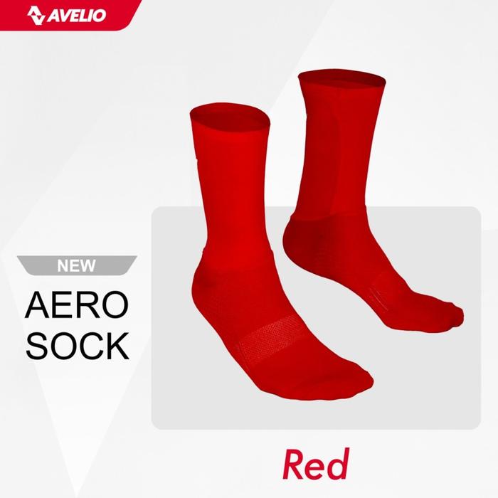 Gambar AVELIO new Aero Socks Kaos Kaki Sepeda aerodinamis Roadbike TT XC MTB - Merah dari Kaligung Cycling Store undefined Tokopedia