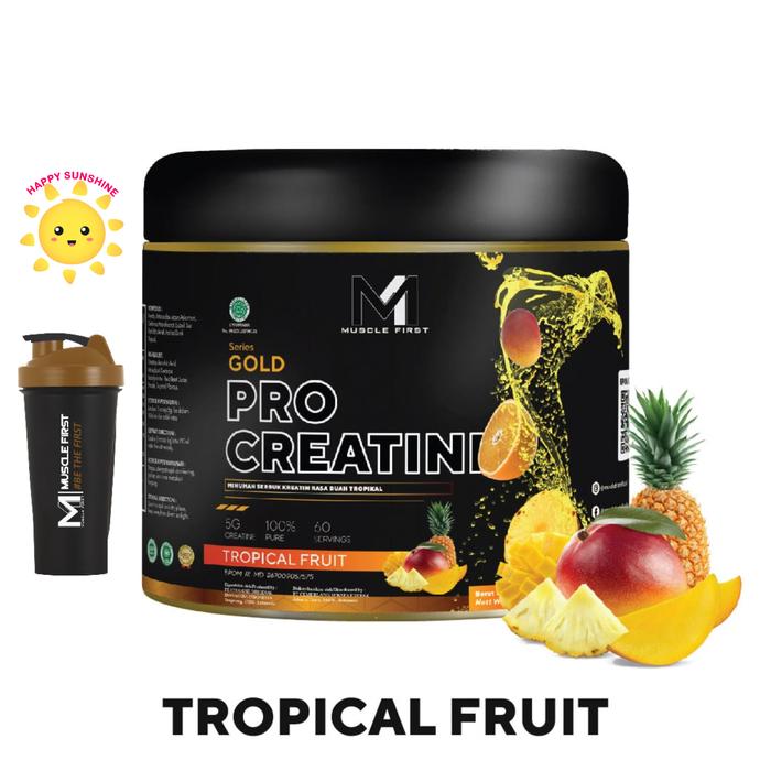 Gambar M1 Pro Creatine Monohydrate 300g - Muscle First Gold 300gr 100% Pure - Tropical Fruit dari Happy Sunshine undefined Tokopedia