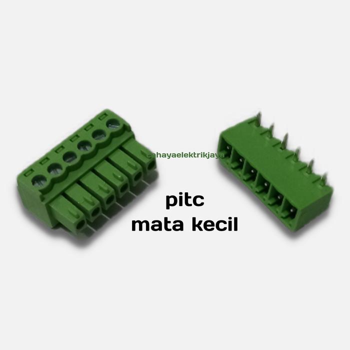 Gambar terminal block 6 pin/pluggable 6p/L siku terminal blok 6 pin - Mata kecil dari CAHAYAELEKTRIKJAYA undefined Tokopedia