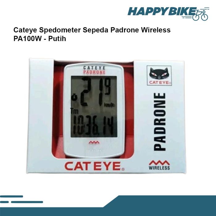 Gambar CATEYE Speedometer Sepeda PA100W Padrone Wireless Pengukur Kecepatan Sepeda - Putih dari Happy Bike undefined Tokopedia