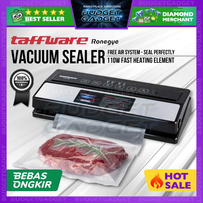 Gambar Taffware Vacuum Sealer Vakum Makanan Premium Packing Machine 110W Gratis Kantong Plastik Bag Sedotan Kuat Bisa Otomatis Segel Untuk Daging Ikan Sayur Buah Kedap Udara Ronegye E2900-MS - Vacuum Only dari BudgetGadget undefined Tokopedia
