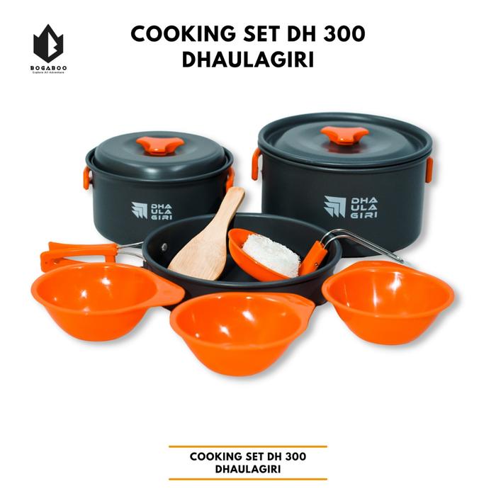 Gambar Dhaulagiri Cooking Set DH-300 - Alat Masak Panci set Outdoor Gunung - Orange dari Aycamp undefined Tokopedia