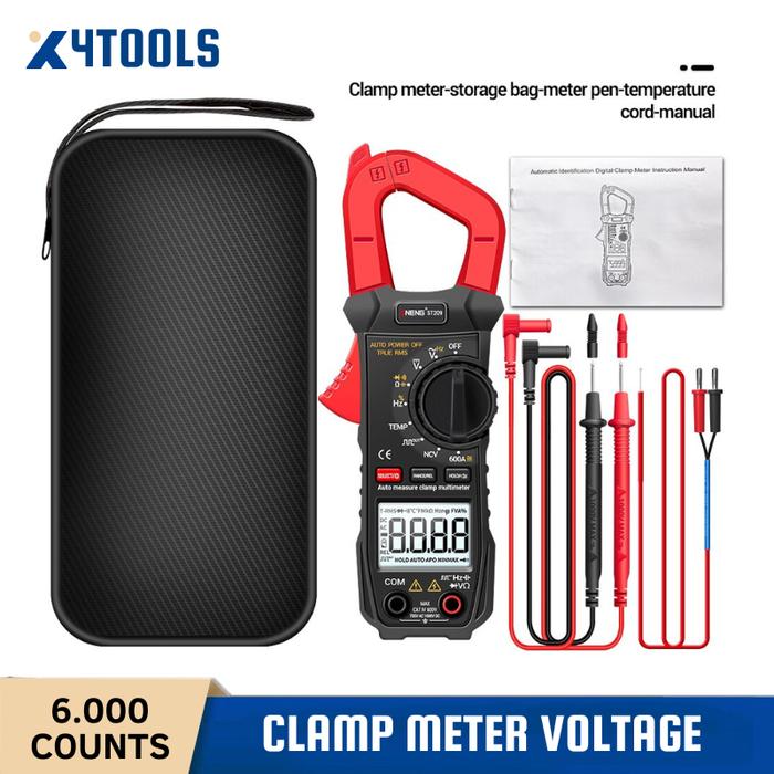Gambar Tang Ampere Canggih Digital Multi Meter Tester Clamp Voltmeter - Merah dari 4TOOLS undefined Tokopedia