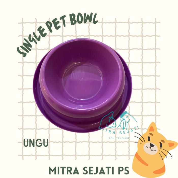 Gambar Tempat Makan Kucing Single Bowl Pet Anti Semut - Ungu dari Mitra Sejati Poultry Shop undefined Tokopedia