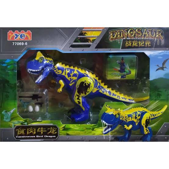 Gambar Block Jurassic World Fallen Kingdom Carnotaurus Loose Figure - Biru Mika Set dari Larizt Shop Jakarta undefined Tokopedia