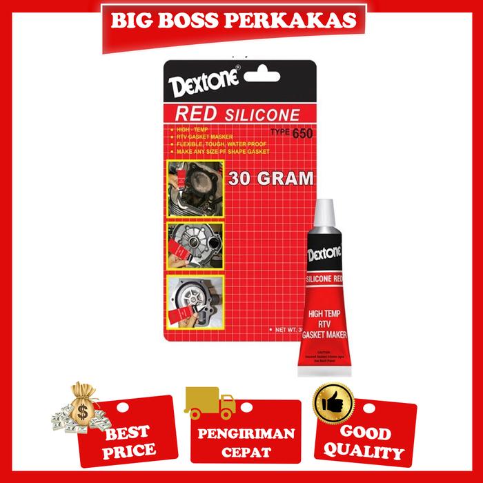 Gambar Dextone red silicone 70gr -30gr dextone red lem gasket merah - 30gram dari DOIT.15 undefined Tokopedia