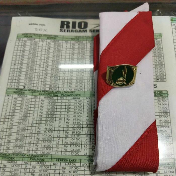 Gambar Dasi / Kacu pramuka +ring kacu siaga penggalang - siaga dari RIO SERAGAM SEKOLAH# undefined 5 Tokopedia