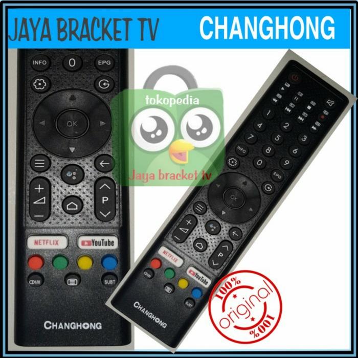Gambar REMOTE Remot CHANGHONG Smart tv led lcd screen android ORIGINAL ASLI - ORI dari Jaya bracket tv undefined Tokopedia