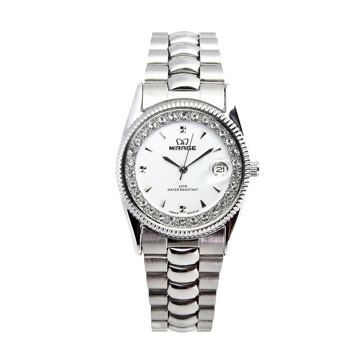 Gambar Jam Tangan Wanita Tahan Air Original Mirage RX 1579 Silver pP - Plat Putih dari IDNwatch undefined Tokopedia