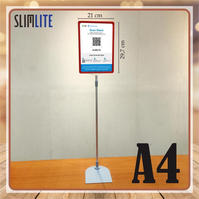 Gambar Standing Frame Telescopic - Stand Frame Portable / Frame Display Promo - A4 dari SLIMLITE undefined Tokopedia