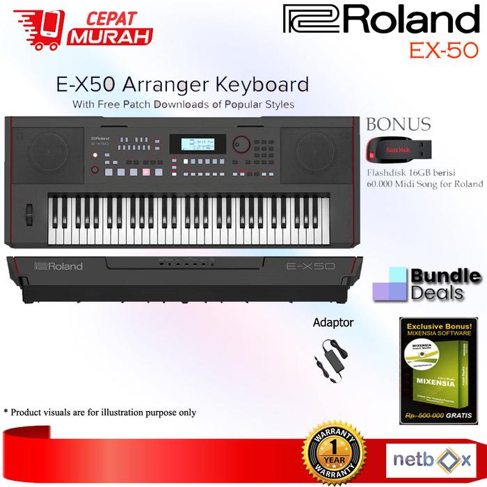 Gambar Roland EX50 Keyboard Arranger / EX-50 / E-X50 / EX 50 / E X50 Garansi - Paket 1 dari Netbox undefined Tokopedia