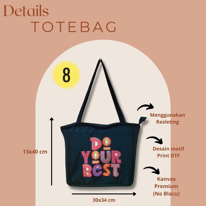 Gambar Tas wanita Totebag Kanvas Printing DTF Kekinian By Shafiyyah.sarban - No.8 dari shafiyyahsarban undefined Tokopedia