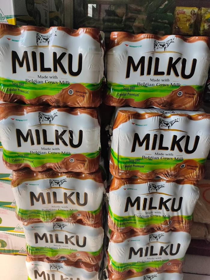 Gambar MILKU SUSU UHT - CHOCOLATE 1 bag isi 12 botol - Coklat dari camilankotamalang Wiraboga undefined Tokopedia