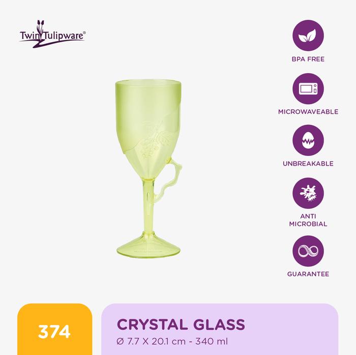 Gambar Gelas Twin Tulipware Crystal Glass - Vio dari Twin Tulipware Indonesia undefined 5 Tokopedia