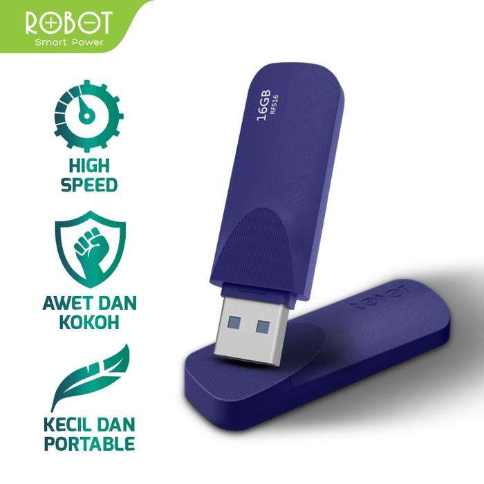 Gambar ROBOT RF508 / RF516 Flashdrive /Flashdisk 8GB, 16GB USB 3.0 High Speed - 16 gb dari ROBOT Audio Indonesia undefined Tokopedia