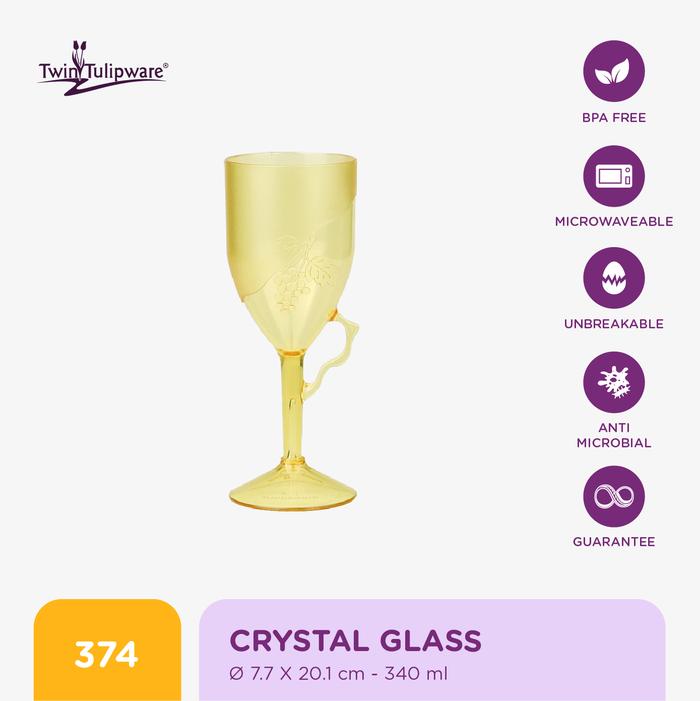Gambar Gelas Twin Tulipware Crystal Glass - Queen dari Twin Tulipware Indonesia undefined Tokopedia