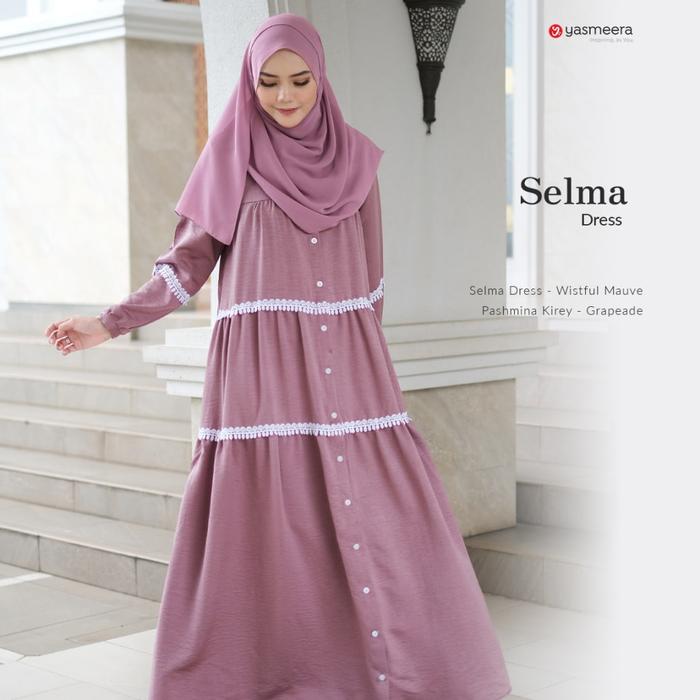 Gambar Dress Selma Yasmeera Gamis Wanita Muslim Elegan Cantik Untuk Umroh - Wistful Mauve, M dari Toko Gamis Hijab undefined Tokopedia