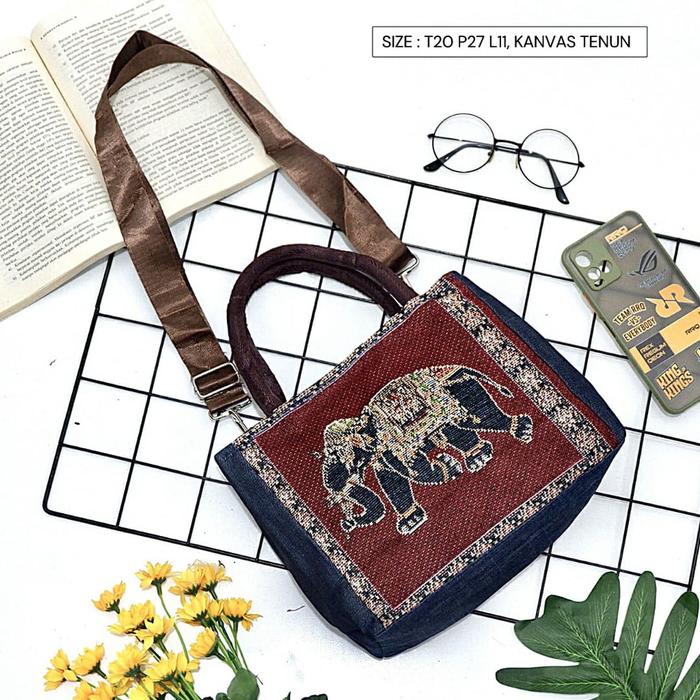 Gambar TOTEBAG TENUN PREMIUM BISA SELEMPANG - Gambar 3 dari Kiyasta Kios undefined Tokopedia