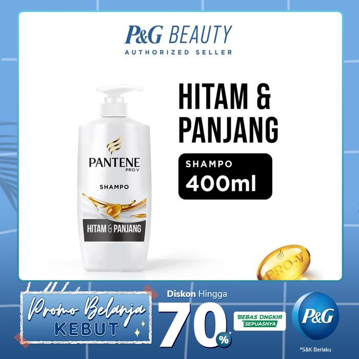 Promo Harga Pantene Shampoo Long Black 400 ml - Tokopedia