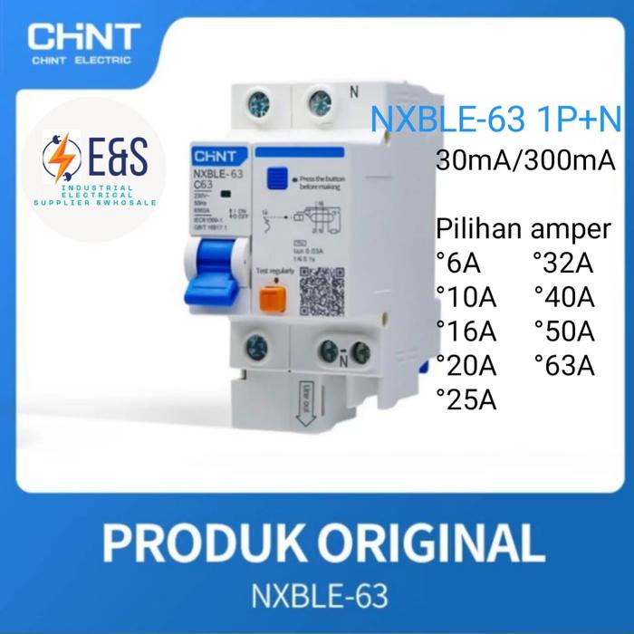 Jual RCCB / RCBO CHINT NXBLE-63 1P+N 6A 10A 16A 20A 25A 32A 40A 50A 63A ...
