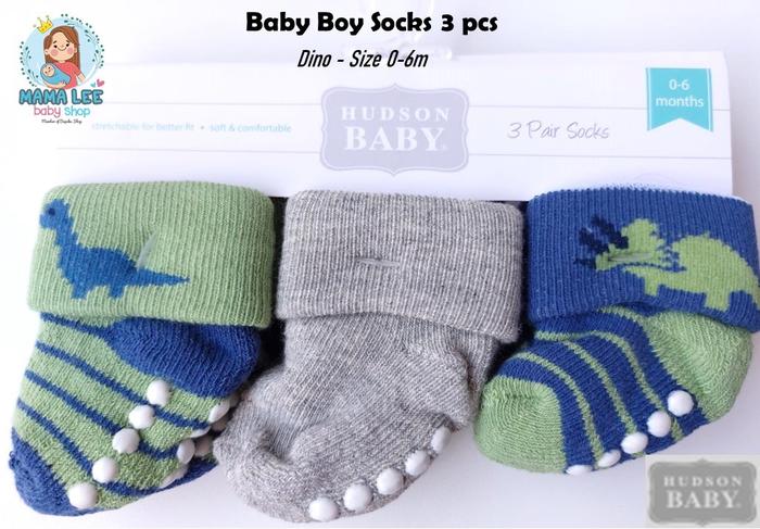 Gambar KAOS KAKI HUDSON BABY / KAOS KAKI BAYI LAKI-LAKI / BABY SOCKS IMPORT - DINO, 0-6 BULAN dari Bajuku Shop Jakarta undefined Tokopedia