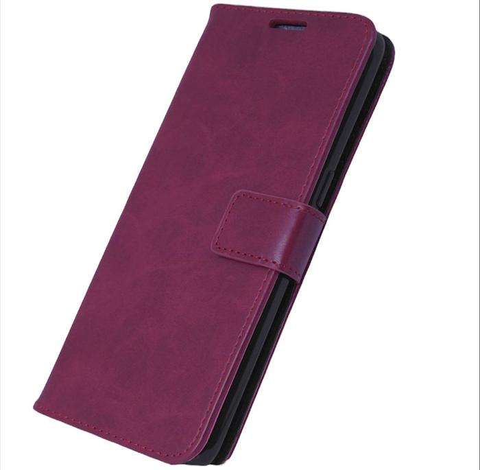 Gambar XIAOMI REDMI 9 9A 9C 9T CASING FLIP DOMPET KULIT CASE HP POLOS MAGNET - Merah Maroon, REDMI 9 dari Family Cellular_NEW undefined Tokopedia