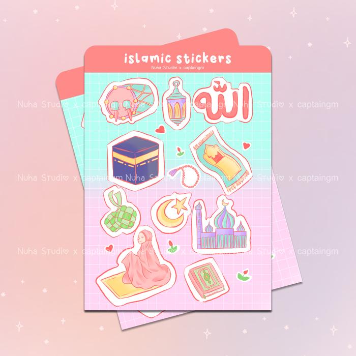 Gambar STICKER SHEET ISLAMI by Captaingm Tema Muslimah Islami Waterproof - Glossy dari Nuha Studio_NEW undefined Tokopedia