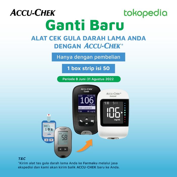 Gambar Ganti Baru Accu-Chek Performa Lama Anda Dgn Beli AC Guide Strip 50 dari Accu-Chek by Farmaku undefined Tokopedia