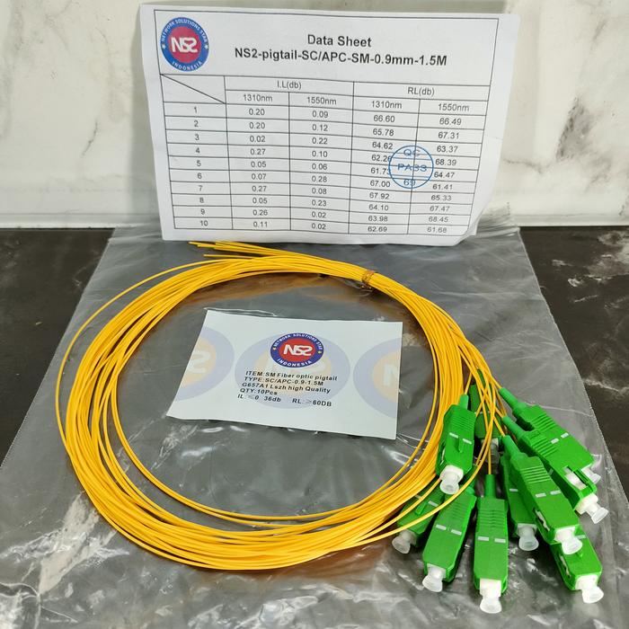 Jual pigtail sc apc 0.9mm 1.5 meter G657A1 / pigtail sc apc - Jakarta ...