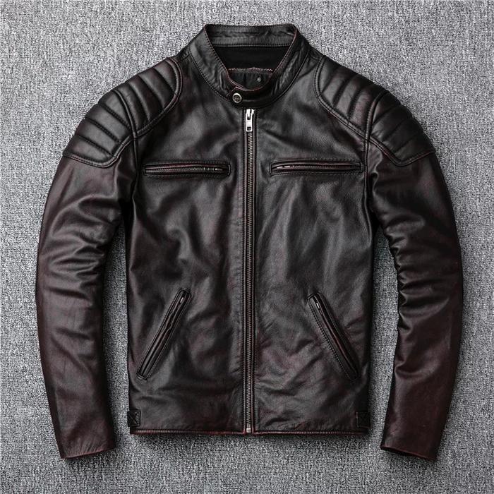 Gambar jaket kulit asli domba garut-jaket kulit asli pria biker turing moge - Coklat tua, XL dari Galeri Garut525 undefined Tokopedia